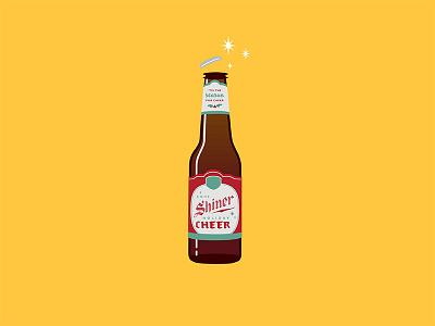Nothin' Finer alcohol beer bottle christmas drank drink drunk illustration shiner texas texture vector