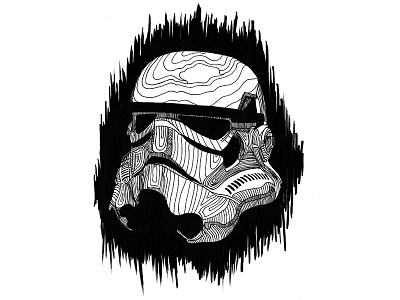 Stormtrooper illustration ink pen star wars stormtrooper