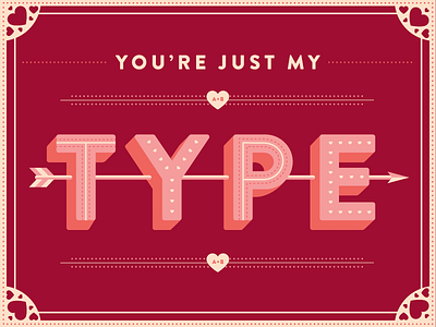 Lovey Dovey hearts holiday love typography valentine valentines day