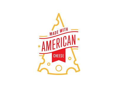 'merican cheese america banner cheese dairy icon logo stars usa