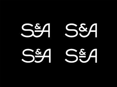 S & A a ampersand lettering ligature logo monogram s sa sans serif type wordmark