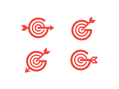 G g identity logo mark monogram target typography