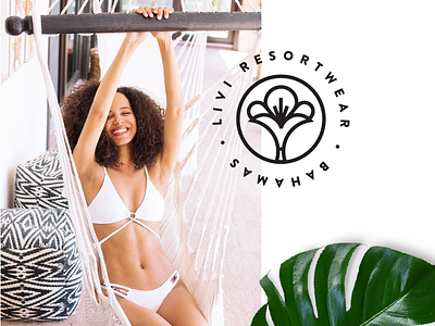 Livi Resortwear 3 of 3 bahamas branding fashion flower geometric island logo simple swim swimsuit swimwear tropical