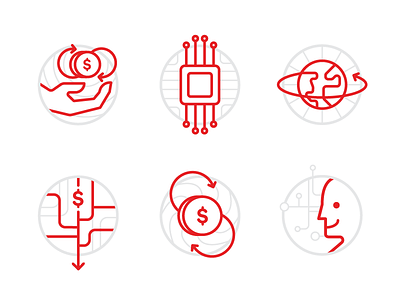 Financial + Tech Icons finance icon set icons infographic tech