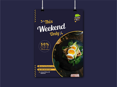 Healthy Meal - Flyer Design adobe xd bilboard branding design figma food graphic design illustration logo logo design meal sale ui ux vector