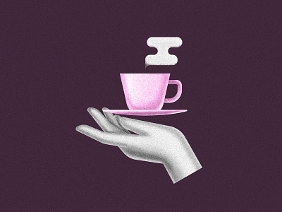 A cup of coffee, please. coffee geometric hand magic noise vector