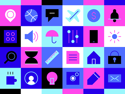 Icon Set icon icon artwork minimalist modular simpledesign square