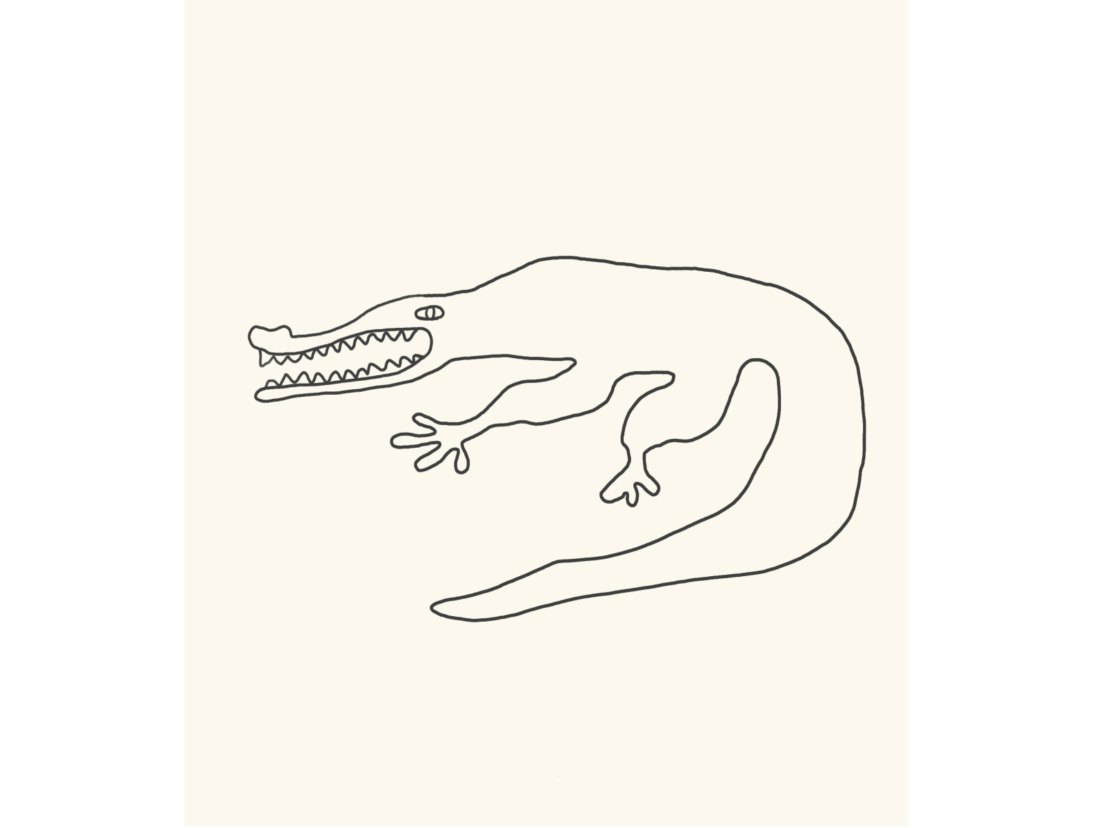 How to Draw a Crocodile - Easy Drawing Art