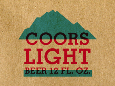 Coors Light logo texture typography