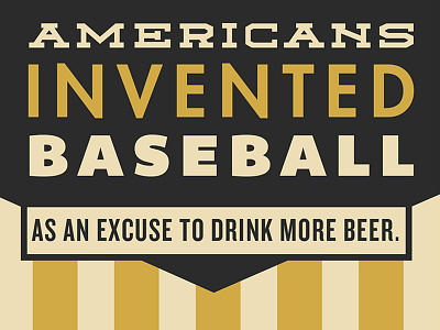 Beer Baseball typography vintage