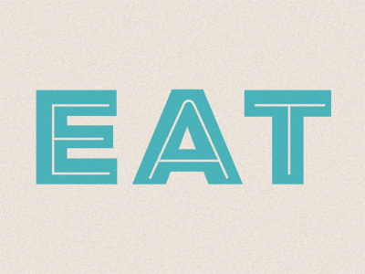 EAT typography vintage
