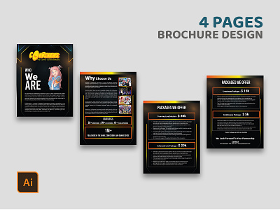 BROCHURE DESIGN branding brochure design business proposal corporate brochure design flyer graphic design illustration ui