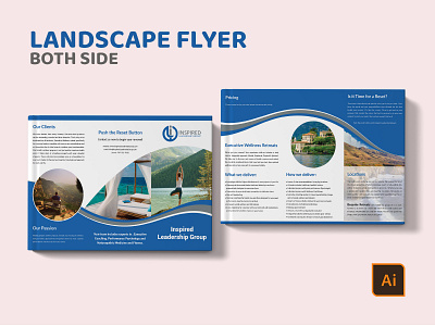 LANDSCAPE BOTH SIDE FLYER branding brochure design business proposal corporate brochure design graphic design illustration logo vector