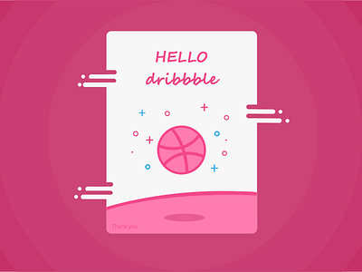 Hello dribbble hello，dribbble，card