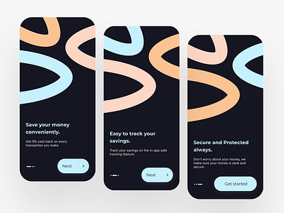 Savings app - Onboarding screens daily ui dailyui dailyux design figma finance mobile app product design savings screens udesign ui ui design uidaily uiux user interface ux ux design uxdesign