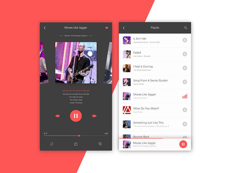 Music Player by stone-w on Dribbble