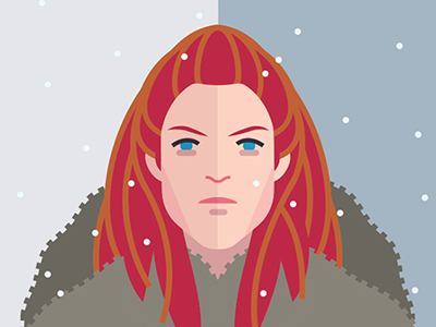 Ygritte film fire game ice movies poster print thrones tv vector