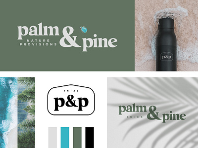 palm & pine branding forest nature ocean palm pine style