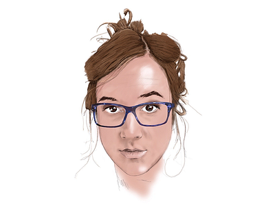 Selfie digital drawing illustration portrait self