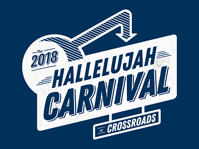 Hallelujah Carnival church design halloween logo retro