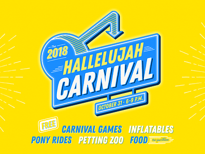 Hallelujah Carnival 2018 carnival church hallelujah halloween logo retro typography