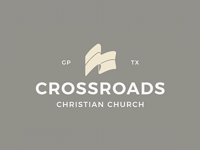 Crossroads Logo branding church design flag illustration logo minimal road