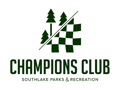 Champions Club chess club logo parks recreation trees