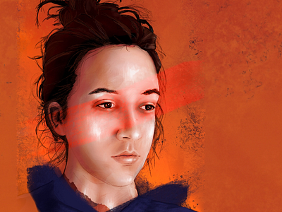 Selfie #2 Final digital drawing illustration painting portrait procreate self