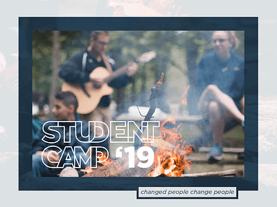 Student Camp Mockup camp camping church design fire logo ministry outdoors student summer typography vector