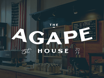 The Agape House branding coffee design house logo shop typography vector