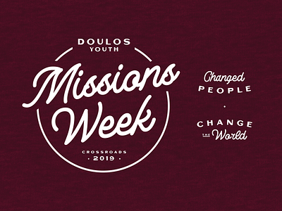 Missions Week 2019 church ministry shirt typography vector