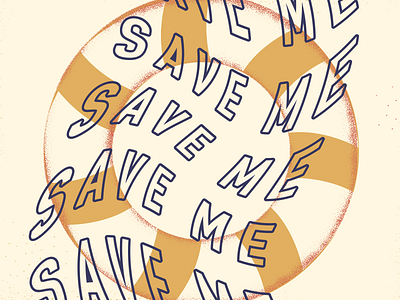 Save Me design freddie mercury lifesaver music queen save me stencil stipple summer texture typography vector