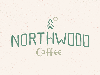 Northwood Coffee coffee drawing forest illustration logo procreate texture tree typography
