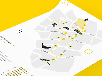 Mapping illustration illustrator map mapping route yellow