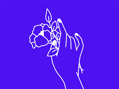Just for you drawing flowers hand illustration illustrator line purple