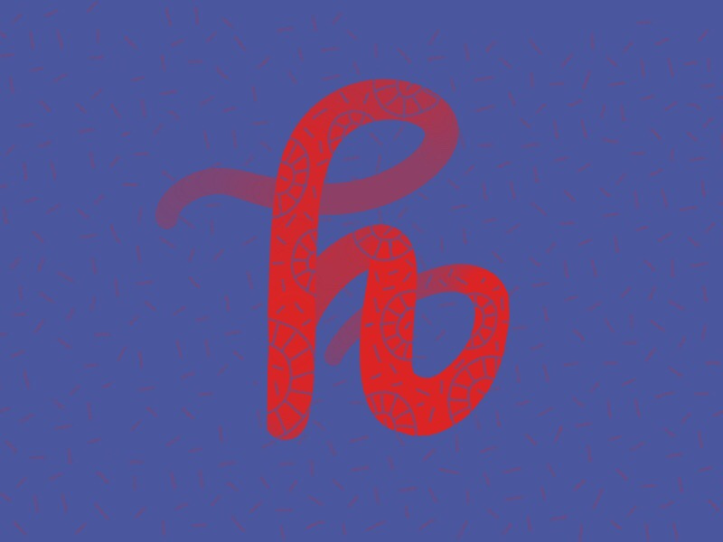 'H' letter typography typehue