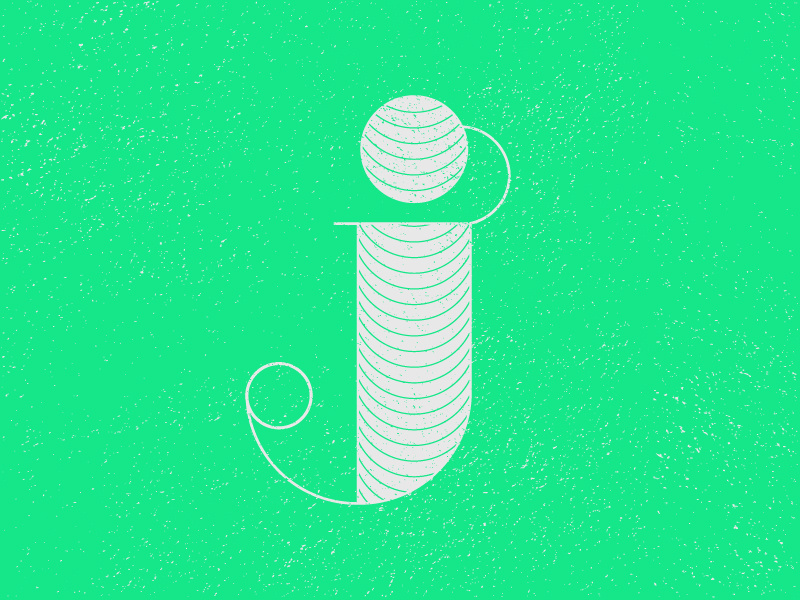 'J' letter typography typehue