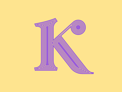 'K' letter typehue typography