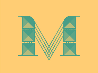 'M' letter typehue typography