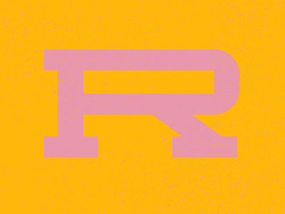 R letter typehue typography
