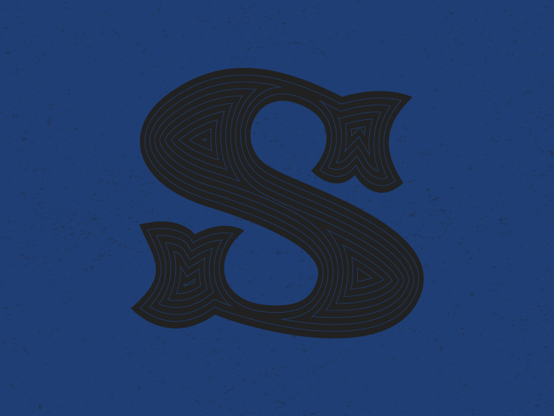 'S' letter typography typehue
