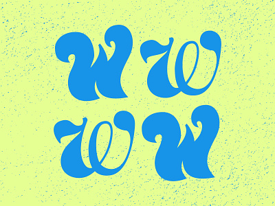 W letter typehue typography