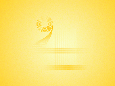 '4' letter number typehue typography