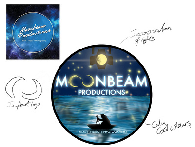 Moonbeam logo redesign branding design illustration logo