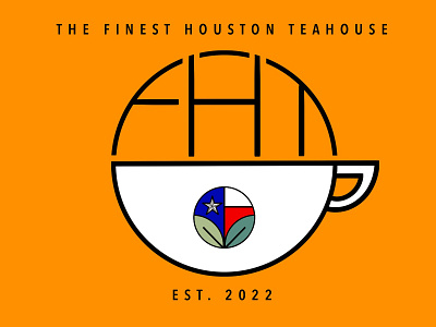 The Finest Houston Teahouse - Abstract Mark, FakeClients brief abstractmark app branding coffee dailylogochallenge design fakeclients graphic design illustration logo teahouse texas vector