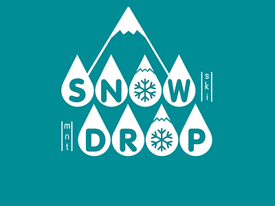 Ski Mountain logo - Snow Drop #dailychallenge day 8 branding dailylogochallenge design graphic design logo optional mark vector