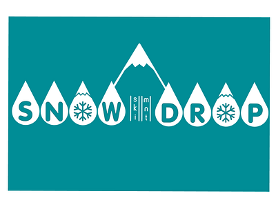 Ski Mountain logo - Snow Drop #dailylogochallenge day 8 (pt.2) branding dailylogochallenge design graphic design illustration logo modular vector