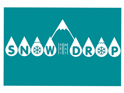 Ski Mountain logo - Snow Drop #dailylogochallenge day 8 (pt.2)