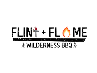 #dailylogochallenge day 10 flame logo - Flint & Flame bbq branding cooking dailylogochallenge design flame graphic design logo typography vector