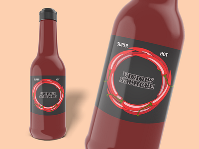 Hot sauce "Vicious Saurcle" brand adobe brand branding design graphic design illustraror logo photoshop product design